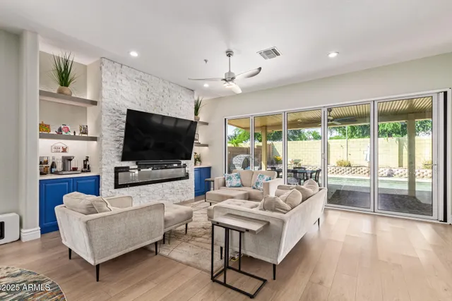 a view of livingroom with furniture and wooden floor