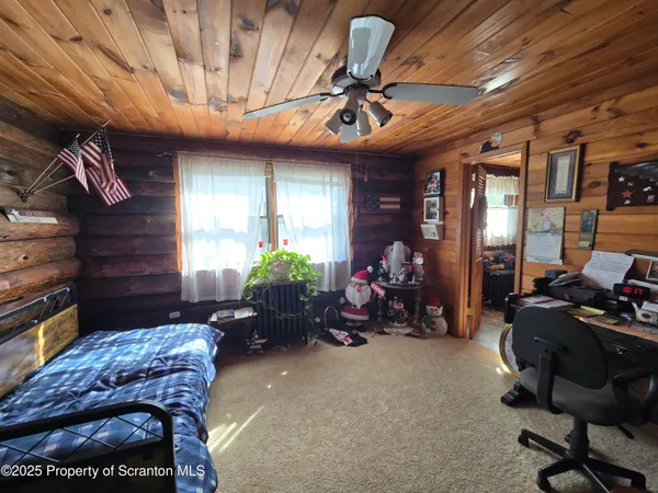 a living room filled with furniture