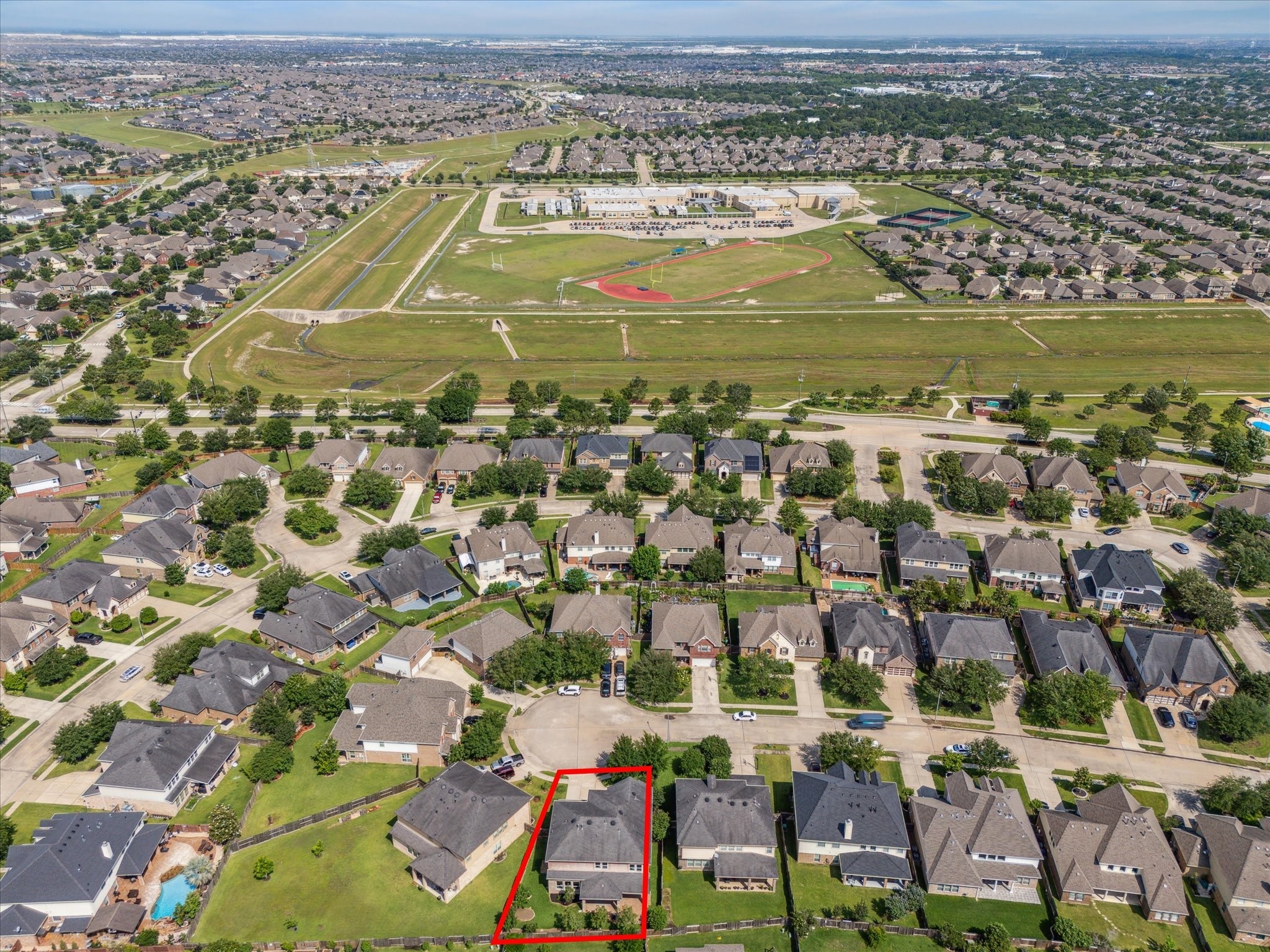 26223 Rustic Ranch Lane Katy, TX 77494 - Photo 32 of 33 an aerial view of residential houses with outdoor space