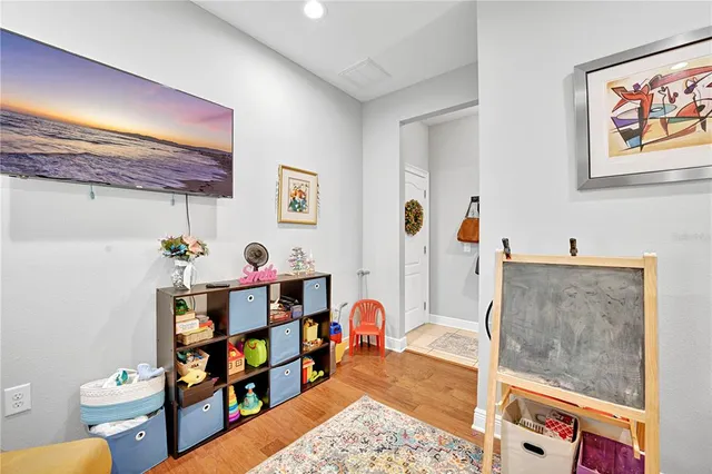a view of a balcony with chairs