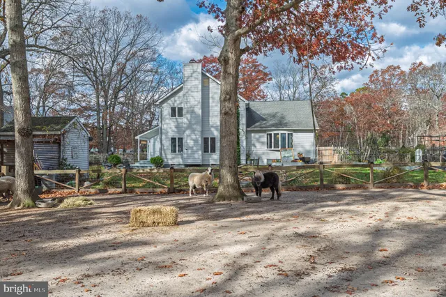 a view of a house with a tree in the background