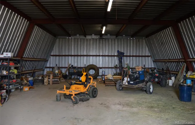 a view of a chairs in garage