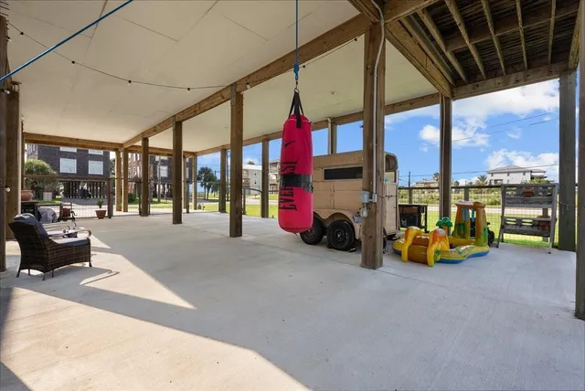 a view of outdoor space with porch and furniture