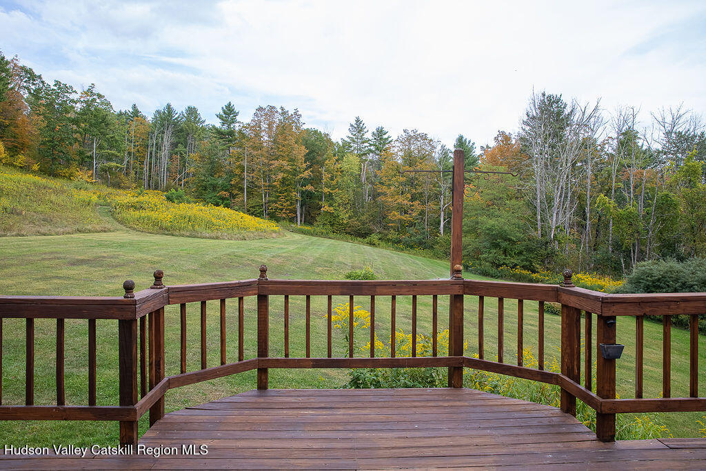 1457 N Road Blenheim, NY 12131 - Photo 37 of 43 a view of a wooden deck and forest