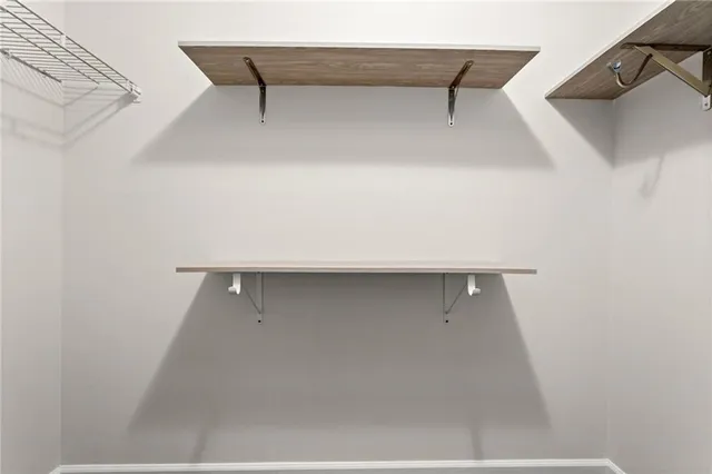 a close view of closet