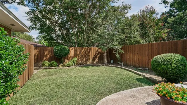 a view of a backyard