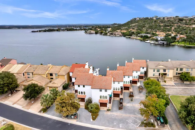 an aerial view of multiple house