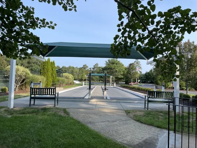 a view of outdoor space with garden and deck