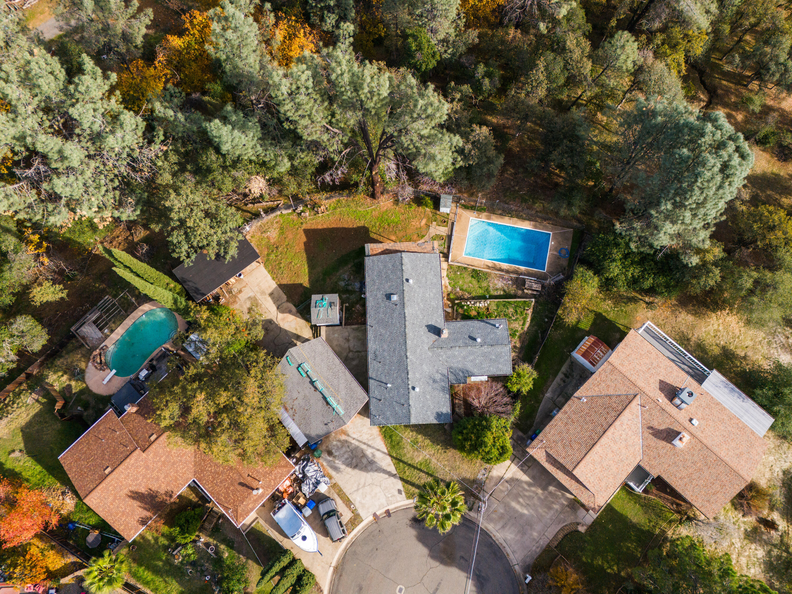 1330 Scenic Way Redding, CA 96001 - Photo 42 of 43 an aerial view of a house with a yard