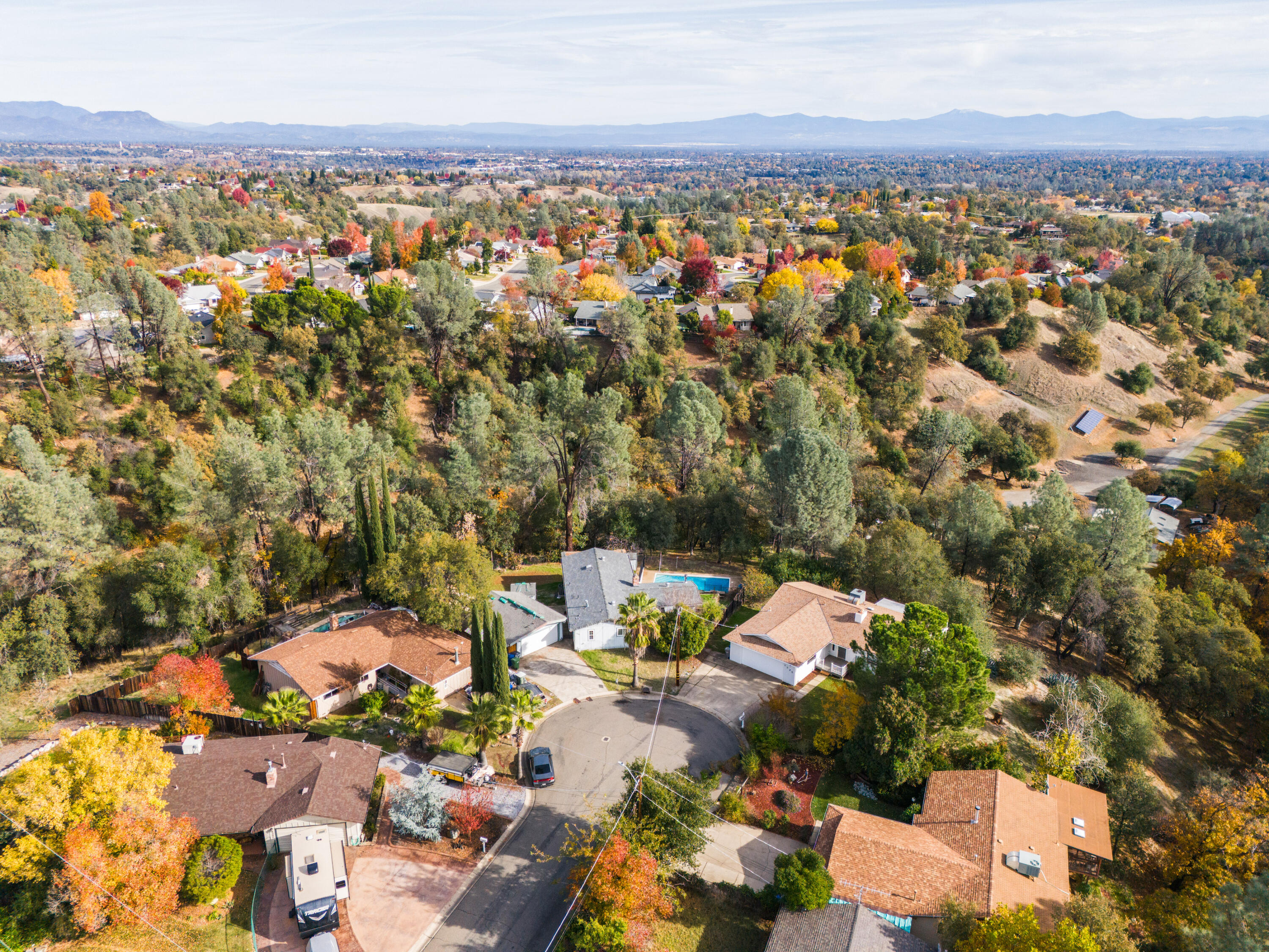 1330 Scenic Way Redding, CA 96001 - Photo 43 of 43 an aerial view of a city with lots of residential buildings
