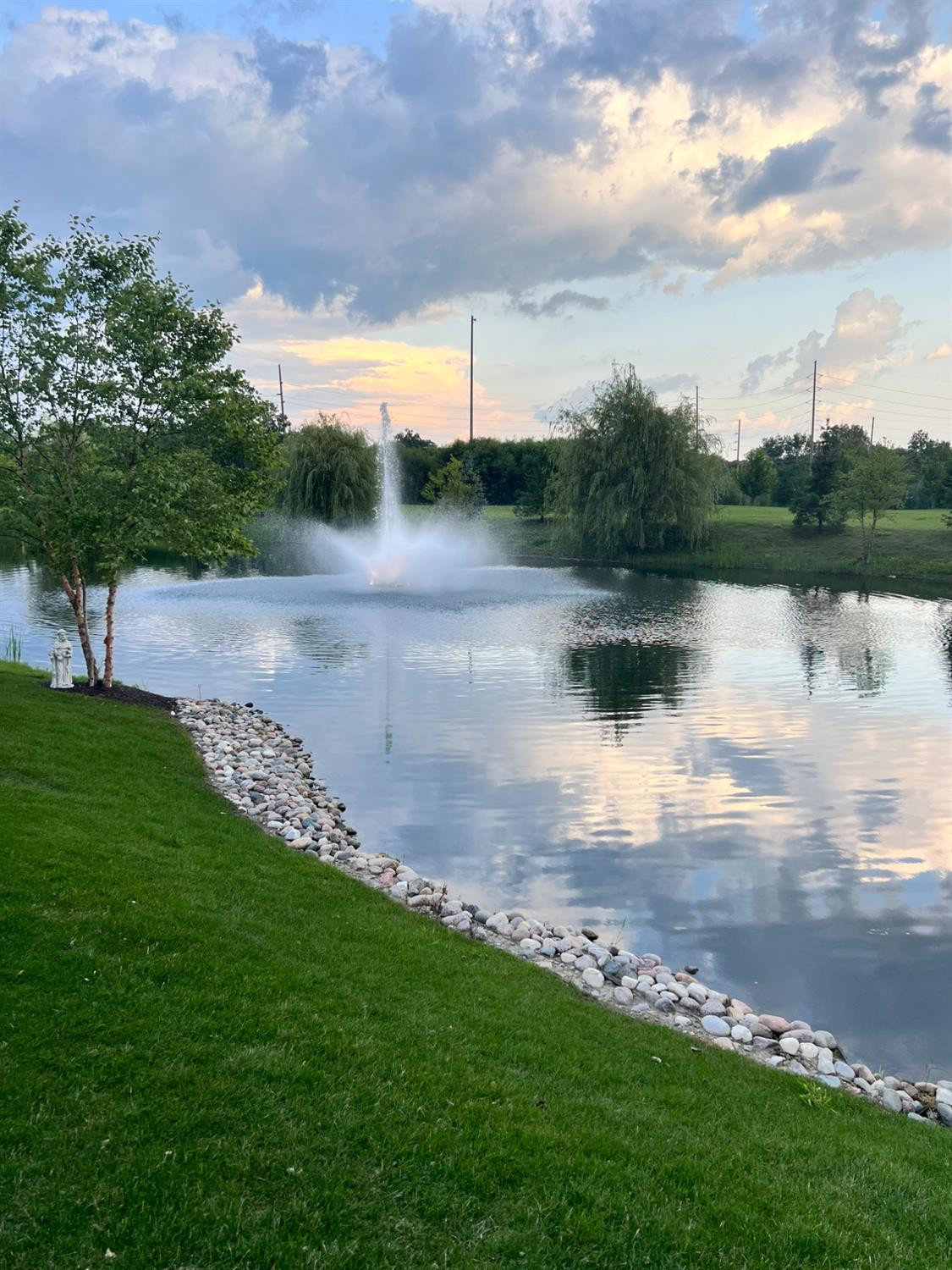 8415 Dancing Waters Lane St. John, IN 46373 - Photo 5 of 31 a view of a lake with houses in the back