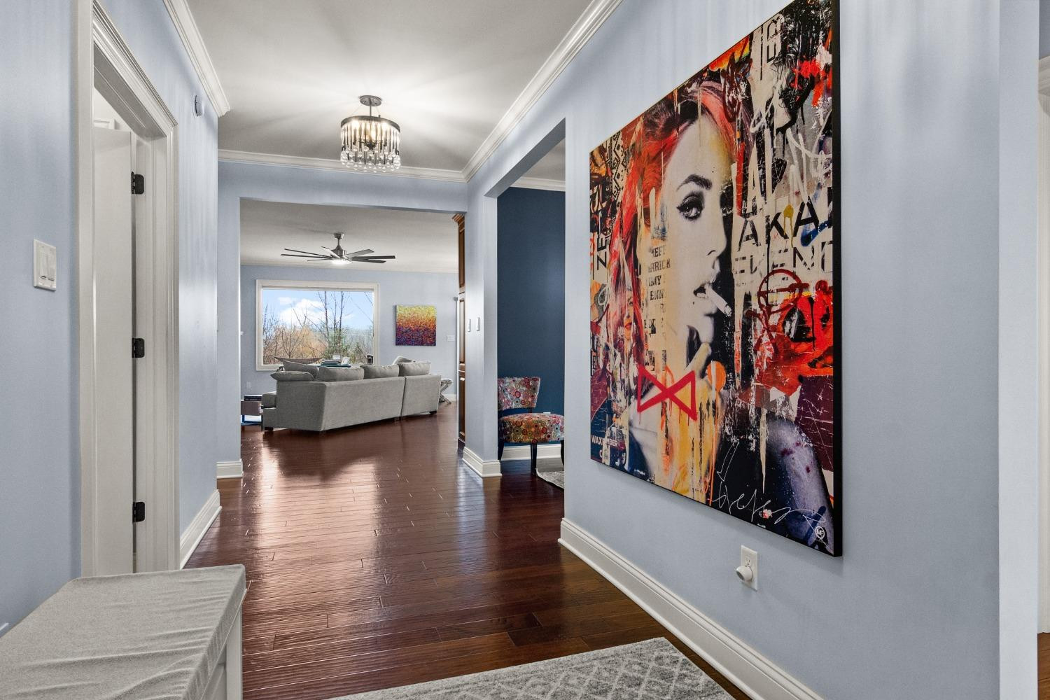 8415 Dancing Waters Lane St. John, IN 46373 - Photo 8 of 31 a view of an entryway with wooden floor