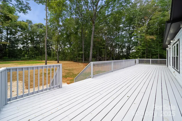 a view of a wooden deck