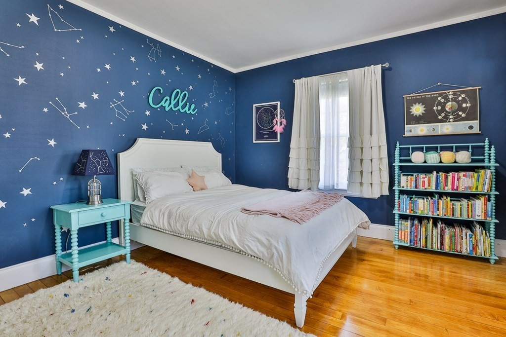 27 Walnut Road Hamilton, MA 01982 - Photo 23 of 42 a spacious bedroom with a bed and a book shelf