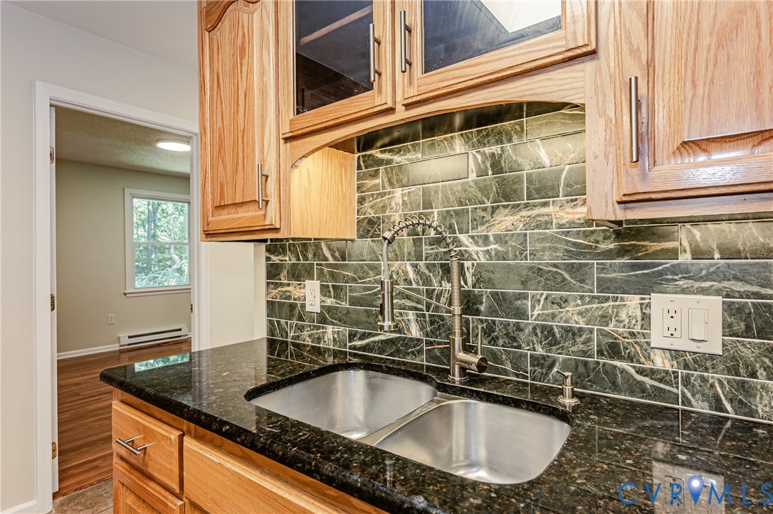 16110 Rowlett Road Chesterfield, VA 23838 - Photo 13 of 23 Kitchen sink area featuring a dual stainless steel