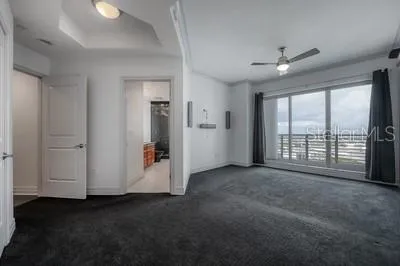 a view of a livingroom with an empty space