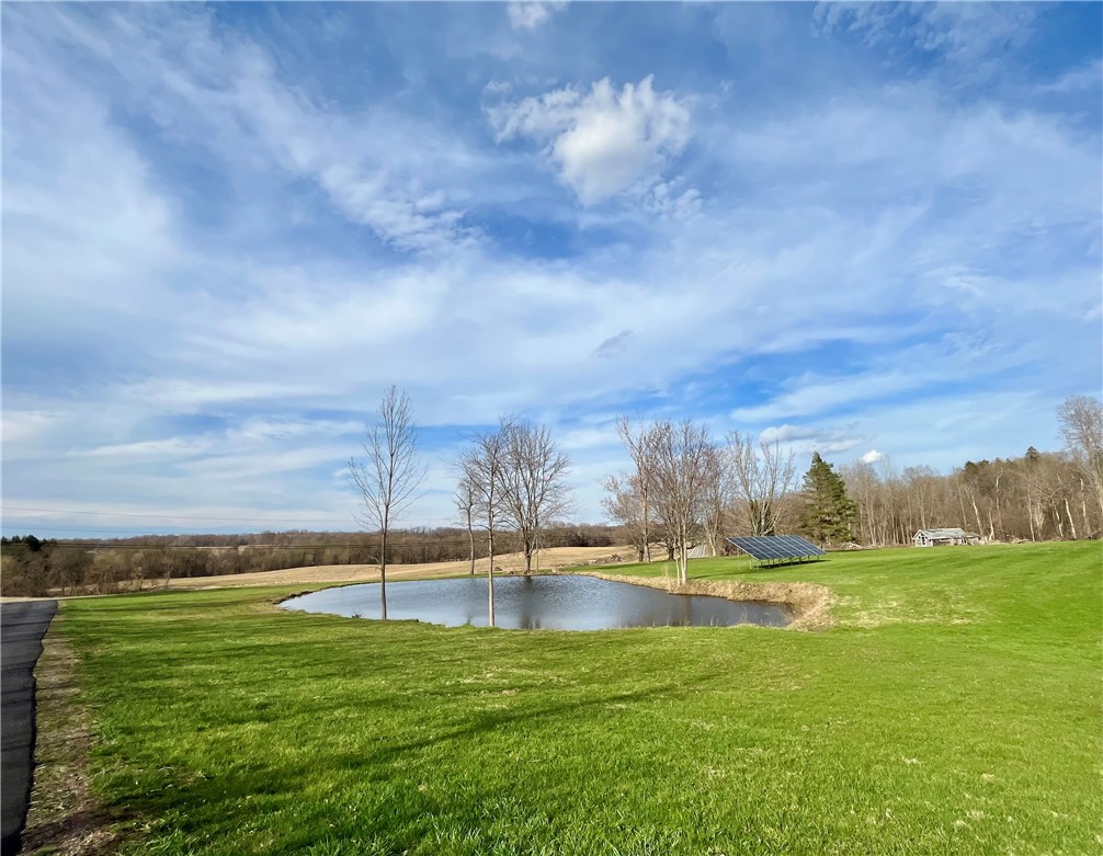 1452 State Route Sterling, NY 13156 - Photo 5 of 42 Front pond & solar panels for long term affordable