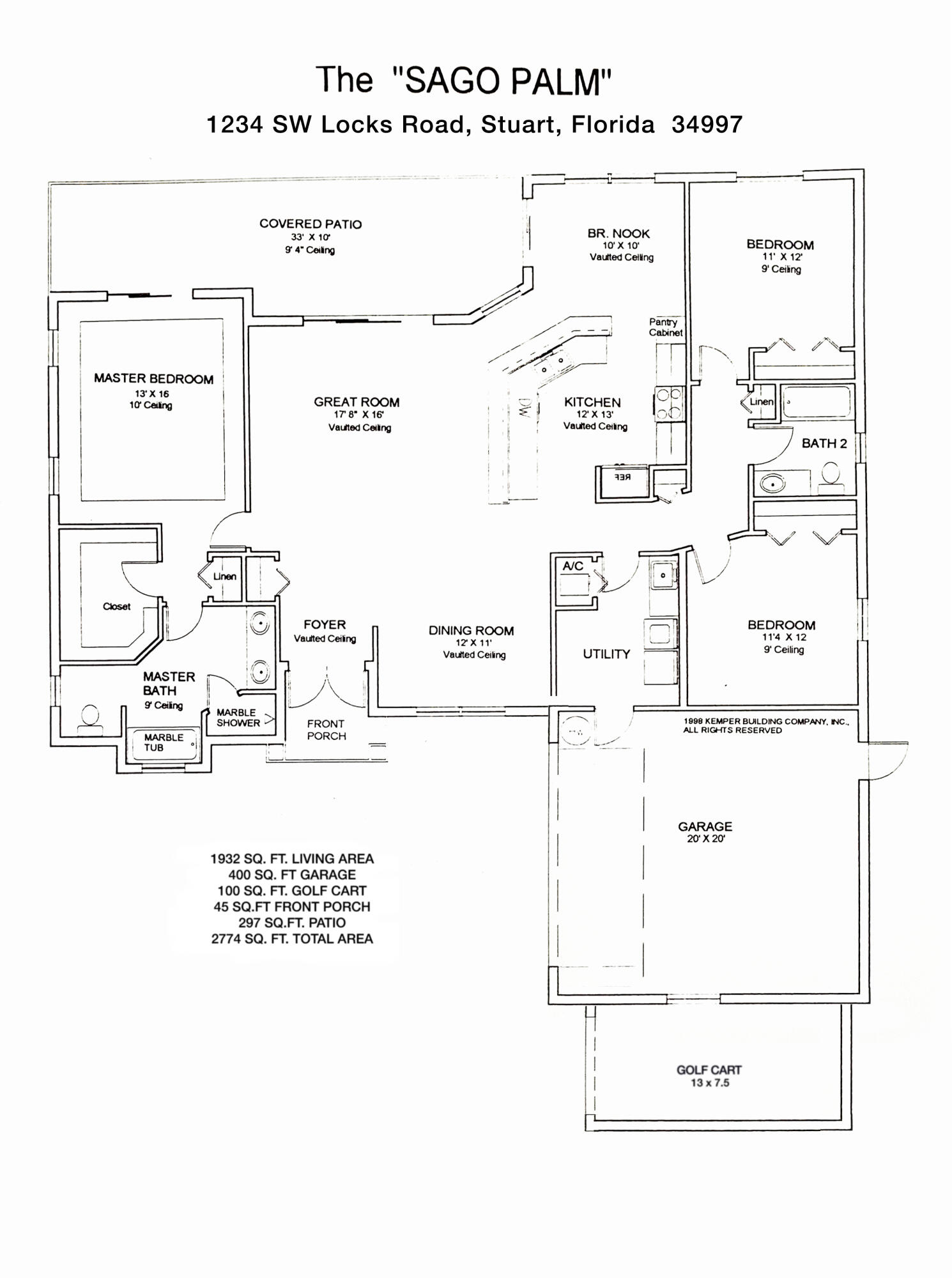 1234 Southwest Locks Road Stuart, FL 34997 - Photo 53 of 53 Floor Plan 1234 SW Locks Road