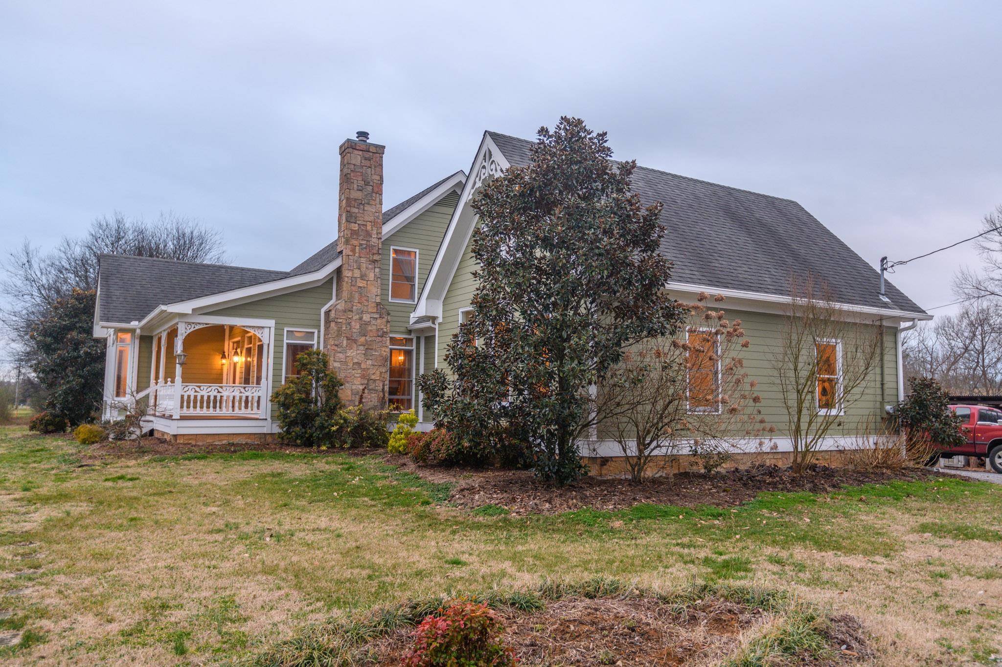 Side view of front porch
