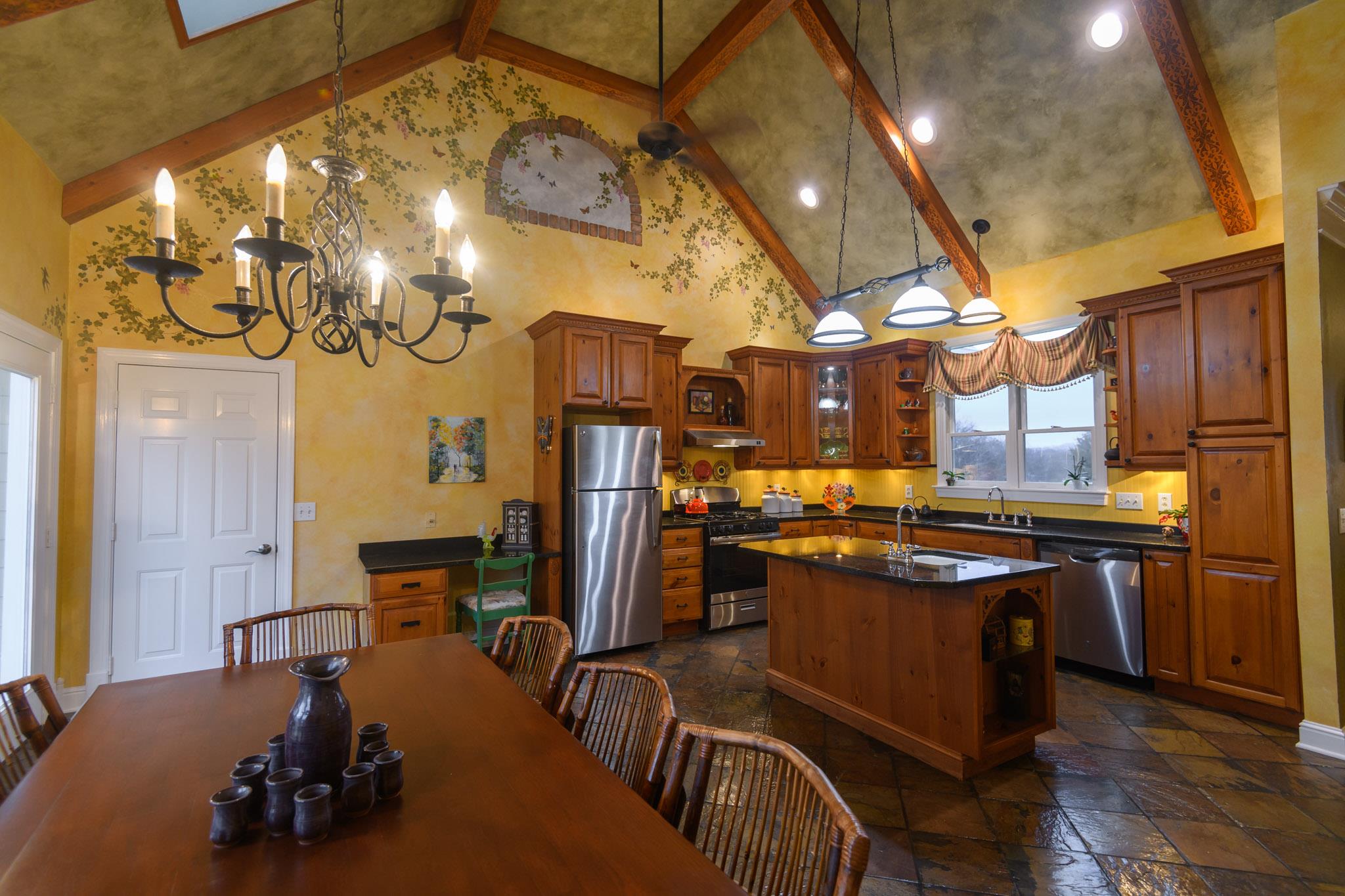 Kitchen and dining area