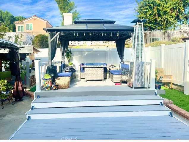 a view of outdoor space with seating area