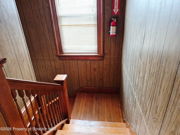 a view of wooden door