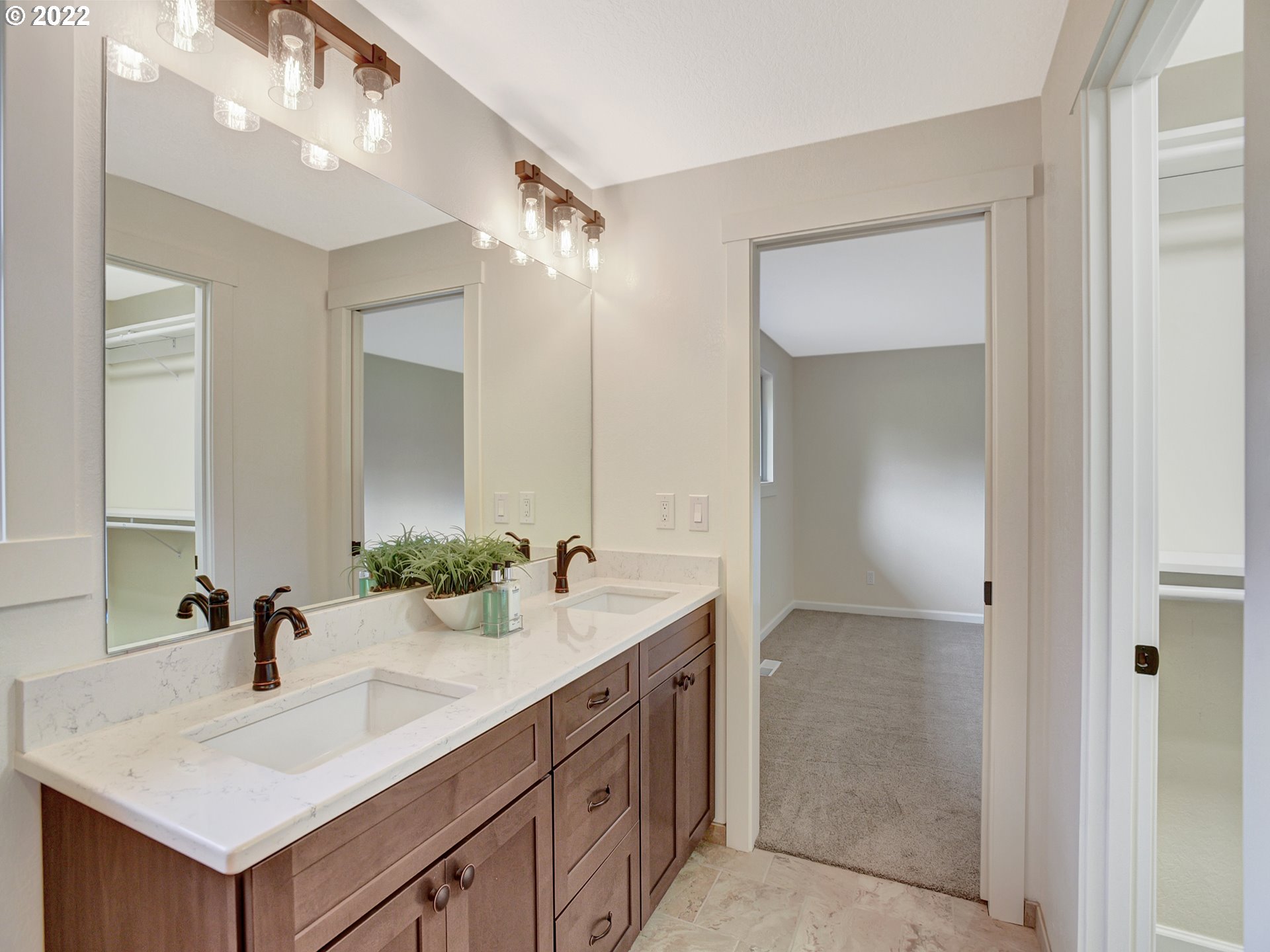 37490 Southeast Dunn Road Sandy, OR 97055 - Photo 13 of 29 a bathroom with a sink and a mirror