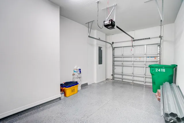 a view of a room with storage and utility room