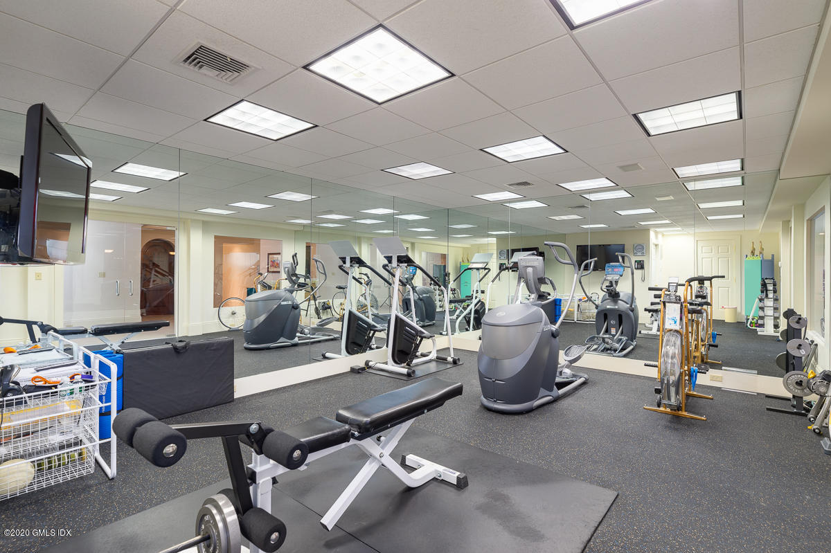 7 Chieftans Road Greenwich, CT 06831 - Photo 28 of 37 a view of a room with gym equipment