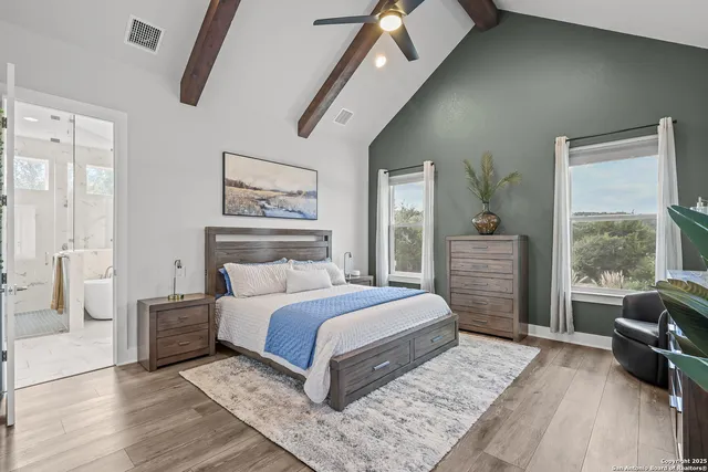 an aerial view of multiple house