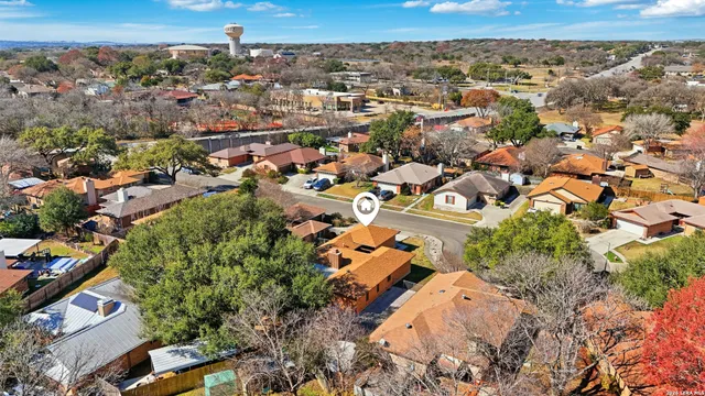 an aerial view of multiple house