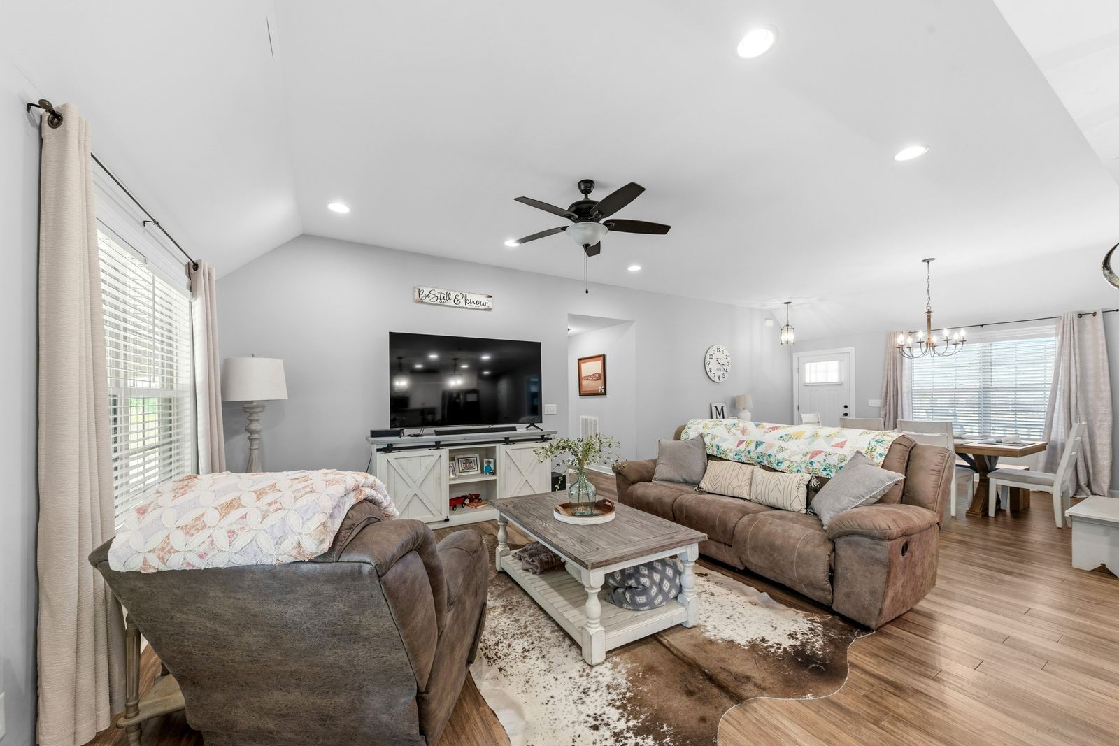 3036 Valley Creek Road Culleoka, TN 38451 - Photo 15 of 56 a living room with furniture and a flat screen tv