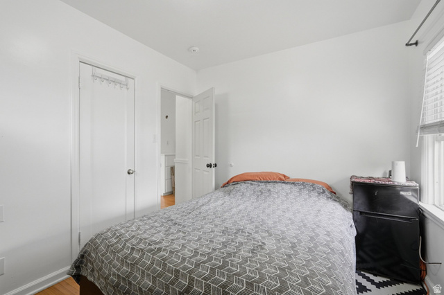 707 East 150 South Provo, UT 84606 - Photo 15 of 31 Bedroom #3 White walls with recessed lighting and wood-finish flooring