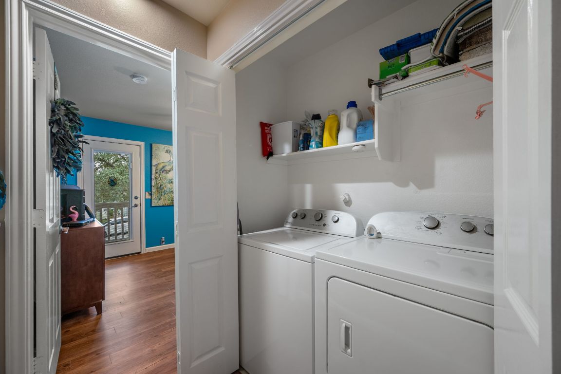 6095 Negley, Unit A Kyle, TX 78640 - Photo 26 of 40 a view of washer and dryer
