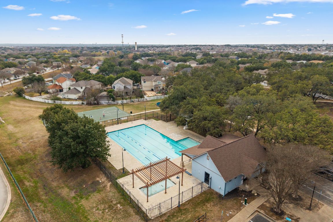 6095 Negley, Unit A Kyle, TX 78640 - Photo 38 of 40 an aerial view of a house with a yard
