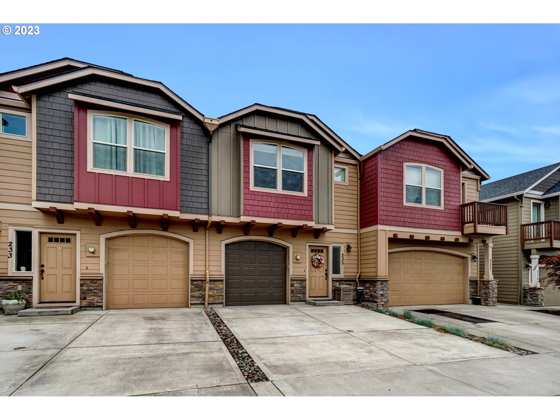 a house view with a garden space