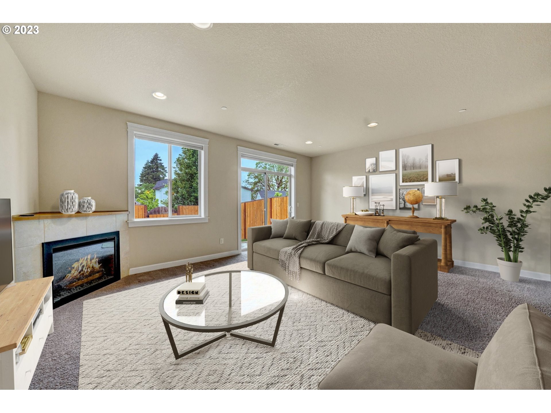 235 North 33rd Court Ridgefield, WA 98642 - Photo 8 of 30 a living room with furniture and a fireplace