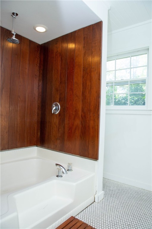 272 Riggs Drive Clemson, SC 29631 - Photo 27 of 41 Master bathroom with mahogany walls and rain showe