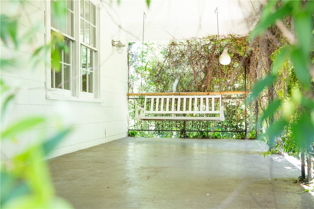 Southern front porch that's perfect for visiting w