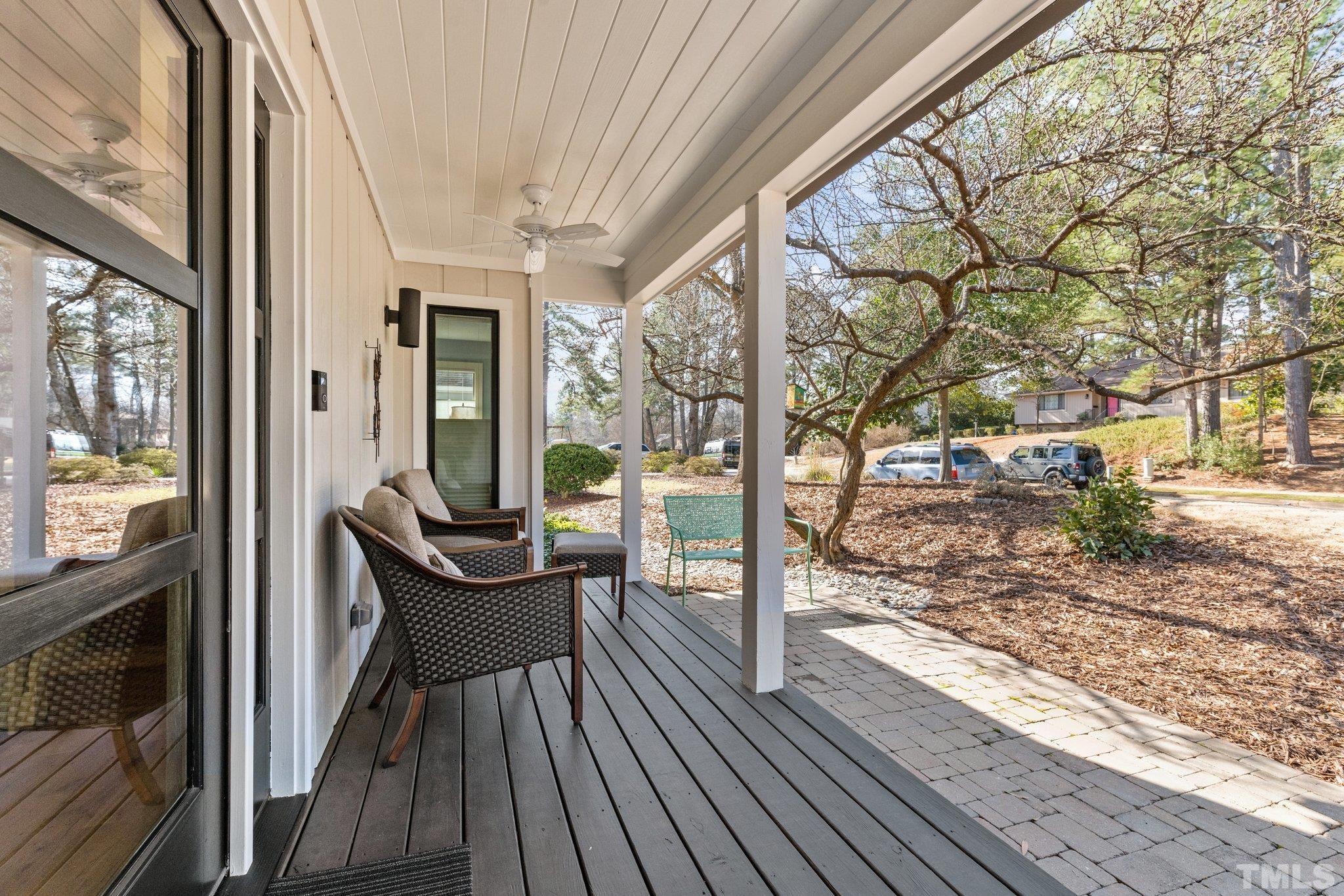 3036 Sylvania Drive Raleigh, NC 27607 - Photo 29 of 59 a view of a two chairs in the balcony
