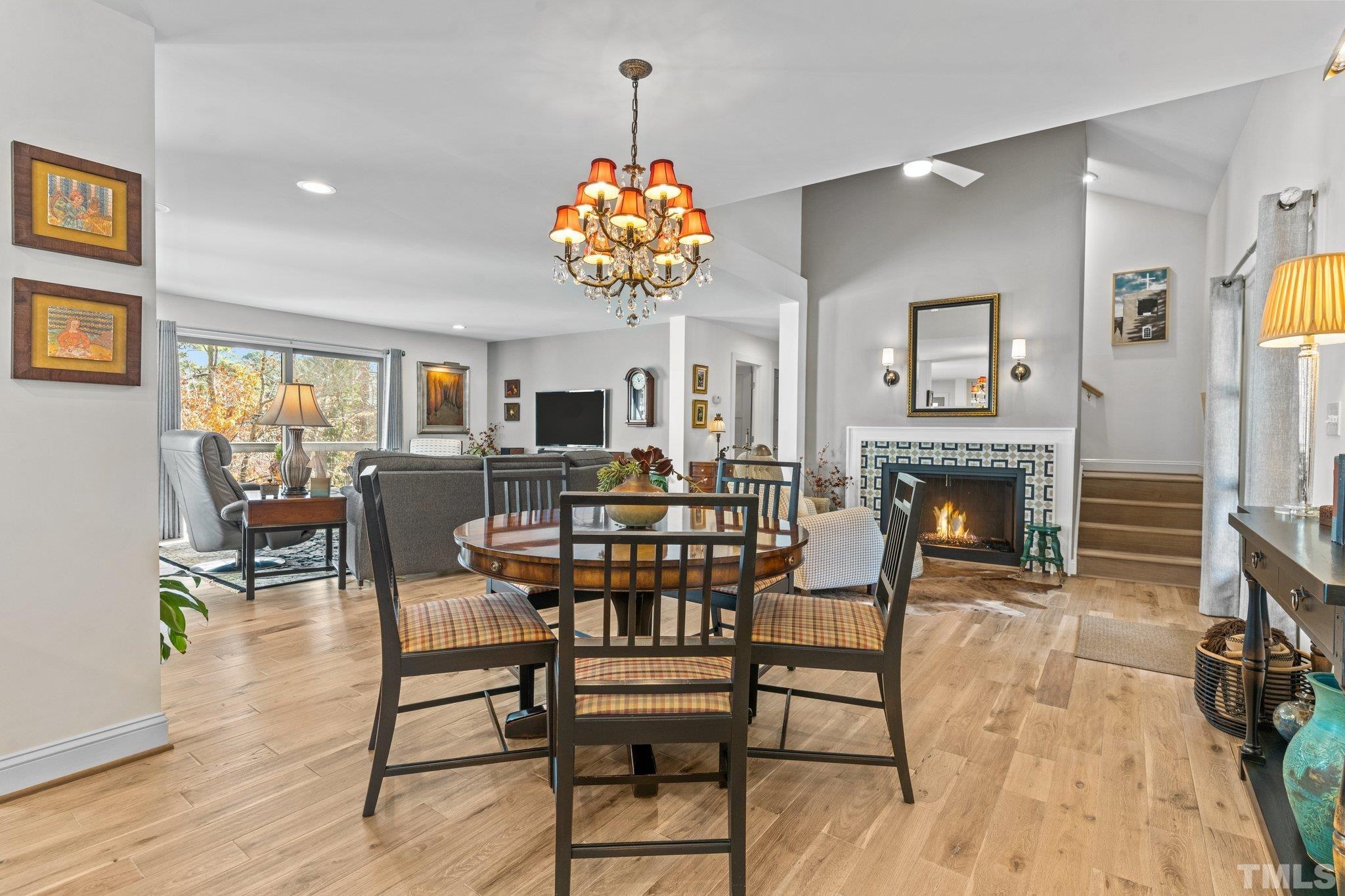 3036 Sylvania Drive Raleigh, NC 27607 - Photo 37 of 59 a view of a livingroom with furniture and a fireplace