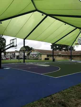 a view of a city from a building