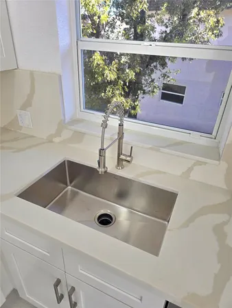 a close view of sink and tap