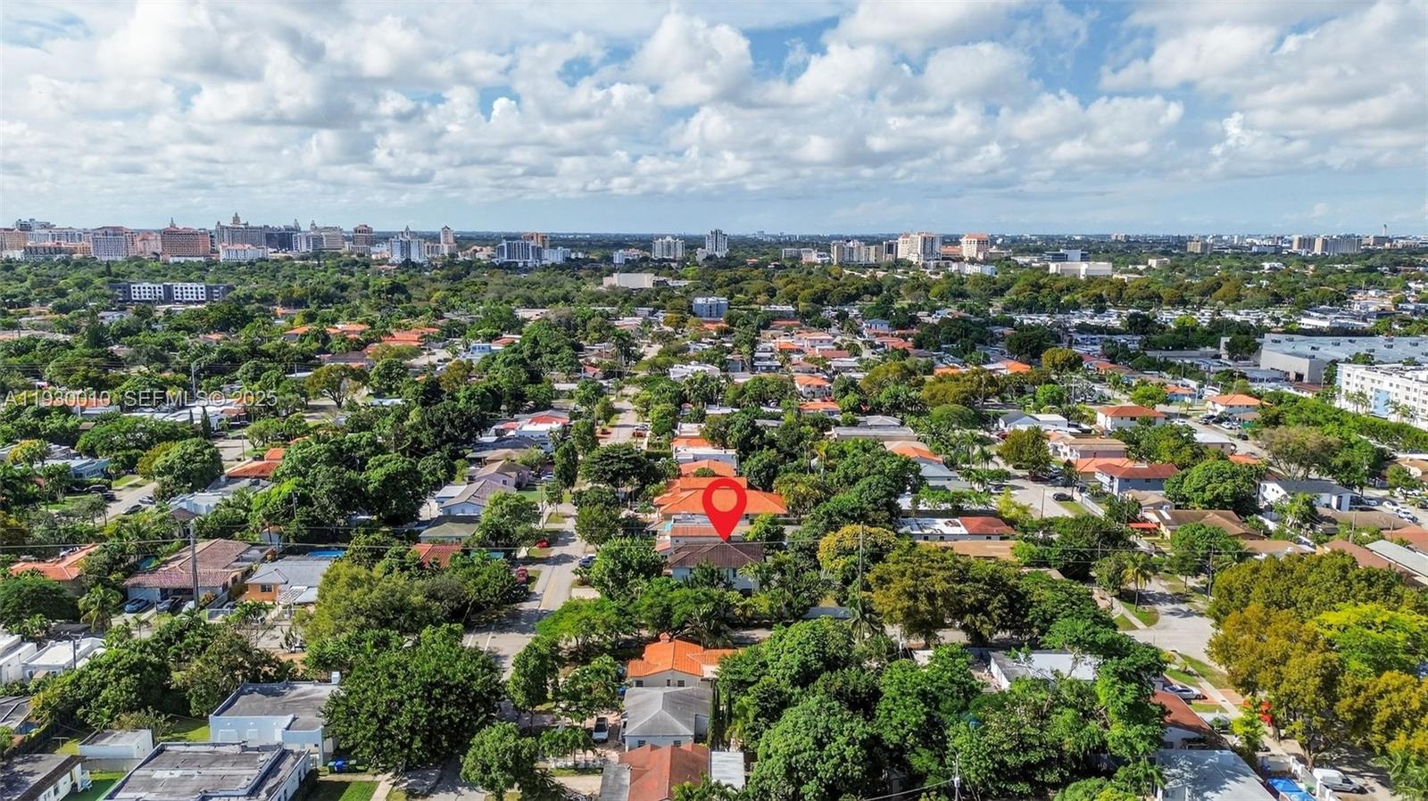 2913 Southwest 13th Street Miami, FL 33145 - Photo 50 of 55 an aerial view of house with outdoor space and trees all around