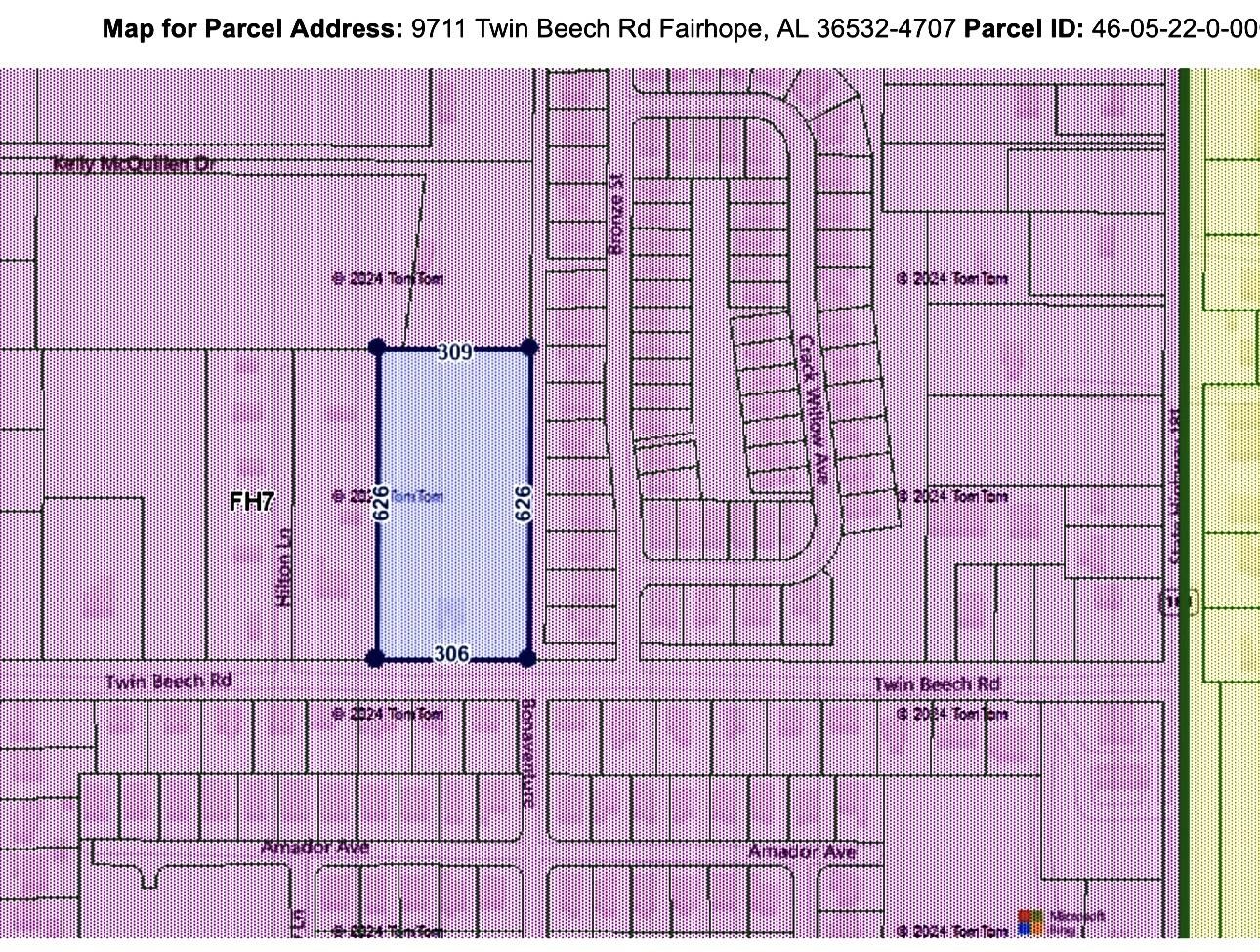 9711 Twin Beech Road Fairhope, AL 36532 - Photo 13 of 14 Map