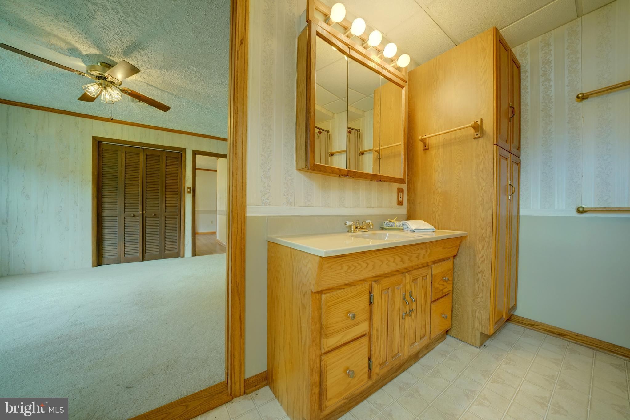 241 Burns Crossing Road Severn, MD 21144 - Photo 19 of 30 a bathroom with a sink mirror and a shower