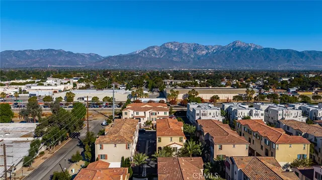 a view of city and mountain