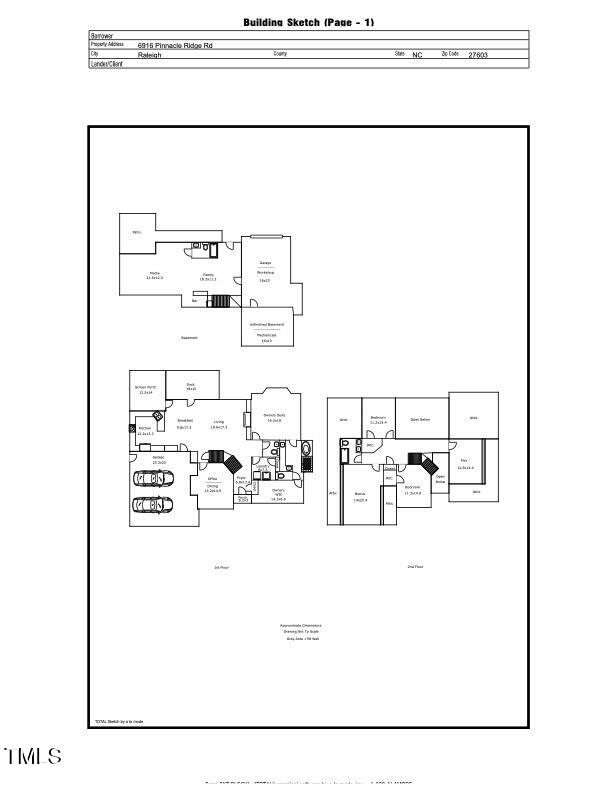 6916 Pinnacle Ridge Road Raleigh, NC 27603 - Photo 56 of 56 Floor plan