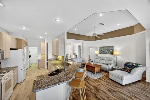 a living room with furniture and a couch