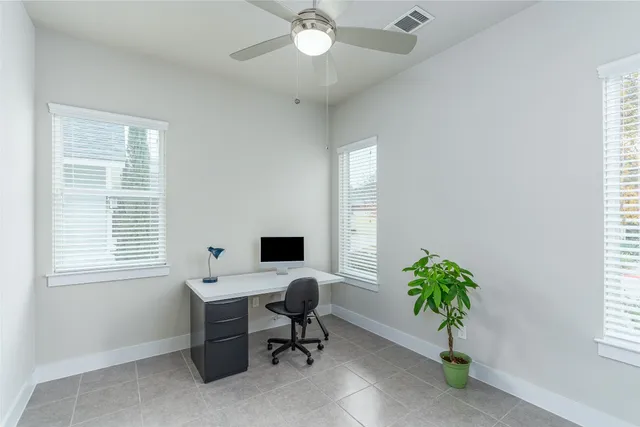 a view of a workspace with a window and a workspace